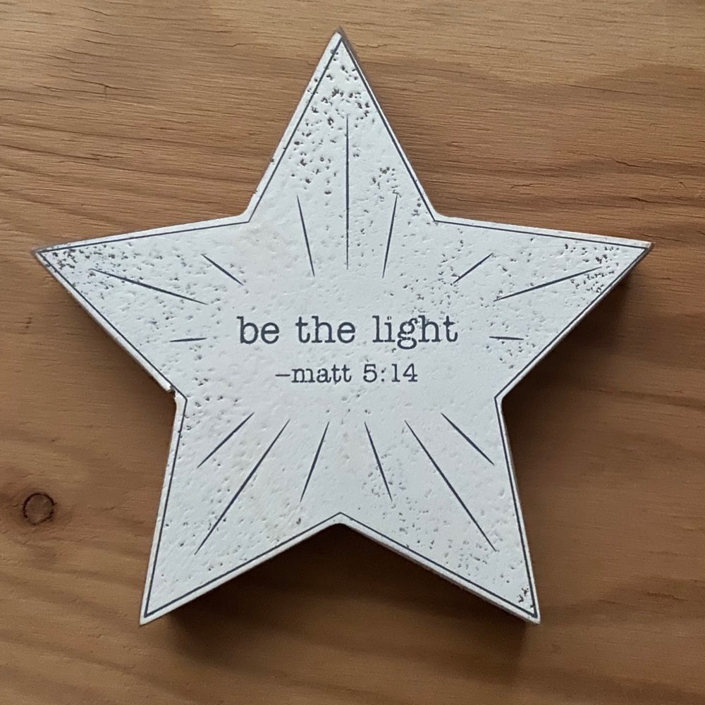 Wooden Star Bible Verse Decor